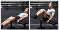 Seated Flat Bench Leg Pull-In