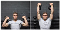 Two-Arm Kettlebell Military Press