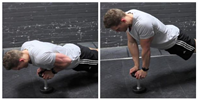 Close-Grip Push-Up off of a Dumbbell