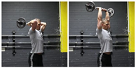 Standing Overhead Barbell Triceps Extension